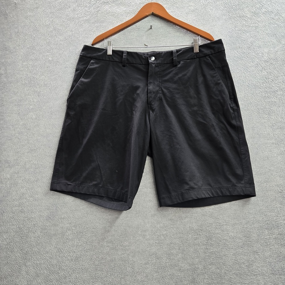 Lululemon Men Shorts 38 Black Chino The Work Short Warpstreme